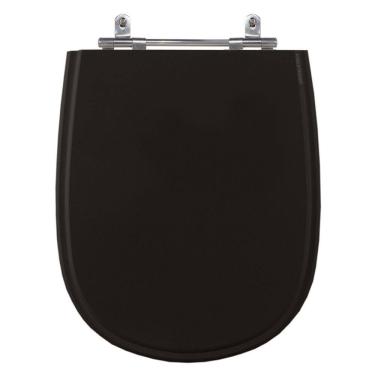 Imagem de Assento Sanitário Paris Premium Ebony (Preto) Tampa para Vaso Ideal de Madeira Laqueada 