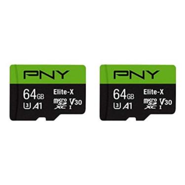 Imagem de PNY 64 GB Elite-X Class 10 U3 V30 MicroSDXC Cartão de Memória Flash Pacote com 2