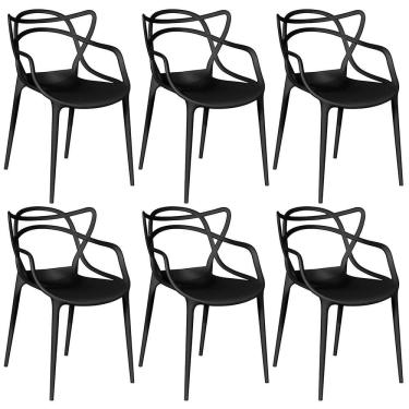 Imagem de Kit 6 Cadeiras Allegra - Preto