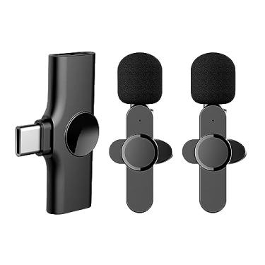 Imagem de Microfone Lapela SemFio Wireless Dispositivo Usb-C 2.4G Preto MPOWER