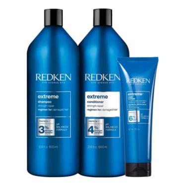 Imagem de Kit Redken Extreme Shampoo1l Condicionador1l E Mascara250ml ORIGINAL