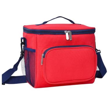 Imagem de Bolsa Térmica Lancheira Cerveja Marmita Alimentos Trabalho Masculina Feminina Grande (Bolsa Vermelha)