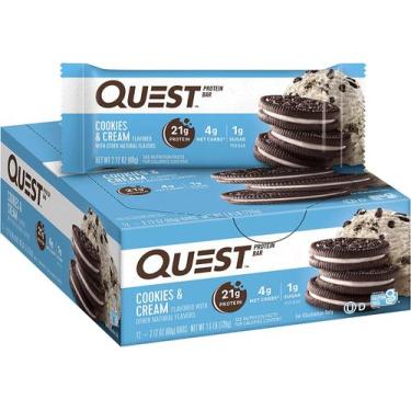 Imagem de Quest Protein Bar Caixa C/ 12 Un Cookies & Cream - Quest Nutrion