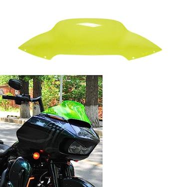 Imagem de POWER JAMES Para-brisa verde PMMA de 18 cm de altura para Harley Davidson 2015-Later FLTR Road Glide Ultra ST (PMMA Green)