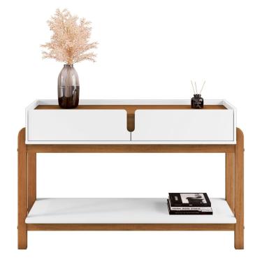 Imagem de Aparador para Sala Retrô Welch Branco Cedro