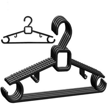 Imagem de Kit 60 Cabides Adulto Preto Luxo Premium Reforçado