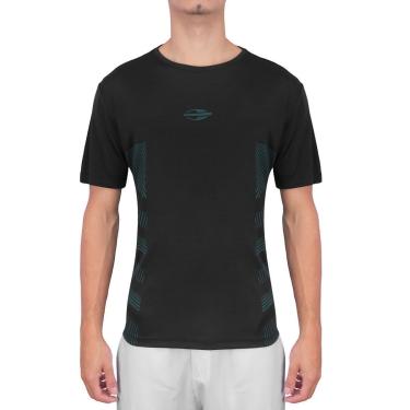 Imagem de Camiseta Mormaii AD Helanca UV Dry 512436 Preta e Azul-Masculino