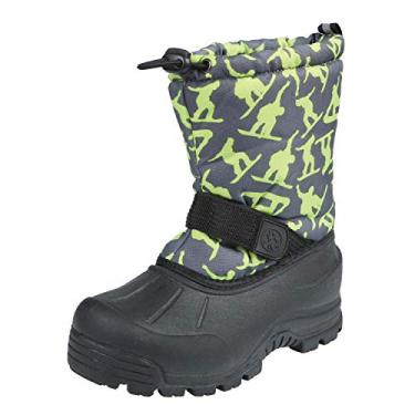 Imagem de Bota de Inverno Infantil Northside Boys Meninas/Crianças Pequenas/Crianças Grandes Frosty, Dark Grey/Green, 8 Toddler