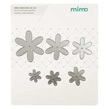Imagem de Mimo Faca de Corte Embossing - Flores em Camadas - 6 Pç - Faz Cortes Precisos em Diversos Materiais - É Muito Fácil de Usar na Máquina de Corte e Relevo Mimo Embossing