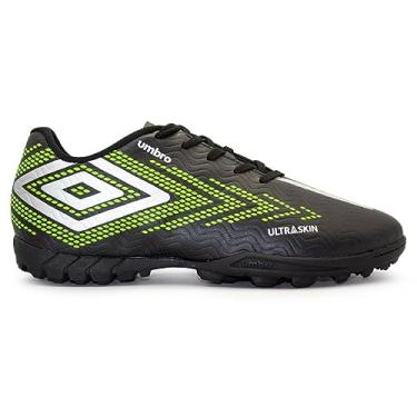 Imagem de Chuteira Society Umbro Ultraskin Preto/prata/verde Limão U01fb036-186-41