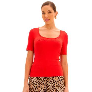 Imagem de Blusa Canelada Lança Perfume Pr25 Vermelho Feminino