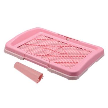 Imagem de Gralara Cão Toalete Filhote de Cachorro Treinador de Malha Grades Filhote de Cachorro Xixi Bandeja Mictório Cão Potty Bandeja Bedpan para Pequenos, Méd, Luz rosa