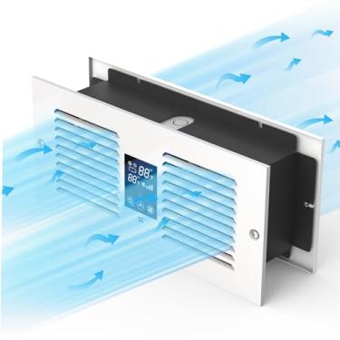 Imagem de Ventilador de transferência de ar de sala a sala - Ventilador de sala a sala com controle remoto, ventilador de ventilação de parede de 290 CFM com ventilador duplo, exaustor de parede de 5