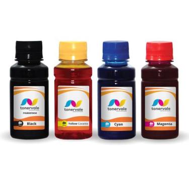 Imagem de 4 Tinta Para HP 60 122 901 60 901 122 de 100ml BK Pigmentado - Toner V