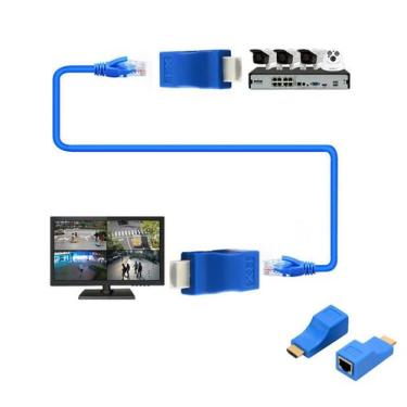 Imagem de Extensor Conversor Hdmi 4k Rede Rj45 Monitor Tv Notebook Dvd - DACAR