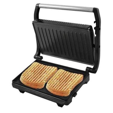 Imagem de Grill Eletrica Press Inox Britânia grelha, assa 220v - Britania, Preto