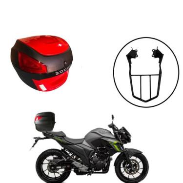 Imagem de Baú Bauleto 29 Litros Awa Pross + Bagageiro Fz25 18 - 23, Vermelho