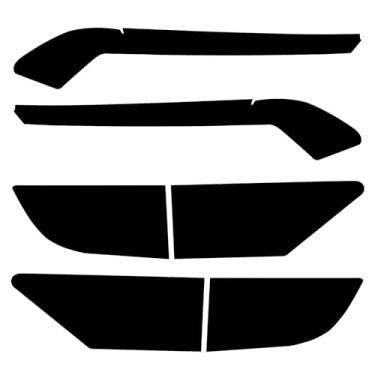 Imagem de NDRUSH Kit de adesivos de luz fumê sobreposições para farol pálpebra vinil película blackout luz traseira capa compatível com Dodge Durango 2014-2021