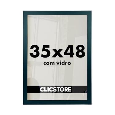 Imagem de Moldura 35x48 Quebra Cabeça Com Vidro Game Oficce Puzzle Fundo MDF Decoração Parede (Preto)