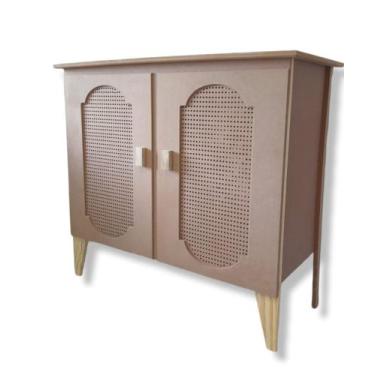 Imagem de Cômoda Fake 2 Porta Mesa Dobrável Festa Decoração Mdf Cru - ARTESANATO