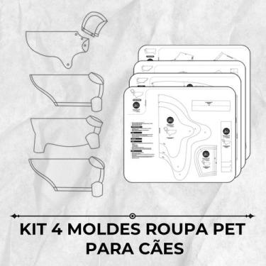 Imagem de Kit 4 moldes roupa pet para cães by Marlene Mukai - EDITORA CLUBE DA C