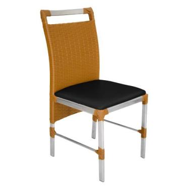 Imagem de Cadeira de Cozinha Veneza em Alumínio e Fibra Sintética - Acesse Móvei