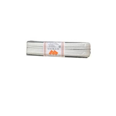Imagem de Elástico chato N12- 0.6mm branco Kit 10 rolos de 10 metros - Mor