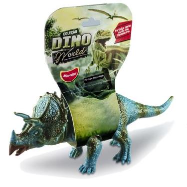 Imagem de Dinossauro Triceratops Jurassic Brinquedo De Borracha Macia - Cometa B
