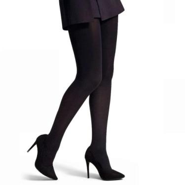 Imagem de Meia-Calça Feminina de Elastano Preta Opaca Fio 40 Selene - Selene Ind