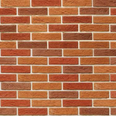 Imagem de Papel De parede modelo pedras tijolos laranja marrom Detalhes Bege - P