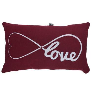 Imagem de Almofada Algodão Retangular Lacre 30x50cm Love Infinito - FASTLAR