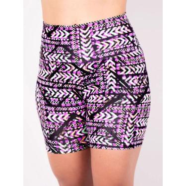 Imagem de Bermuda Feminina Cintura Alta Estampada - Fitmoda , Estampa 3195, M