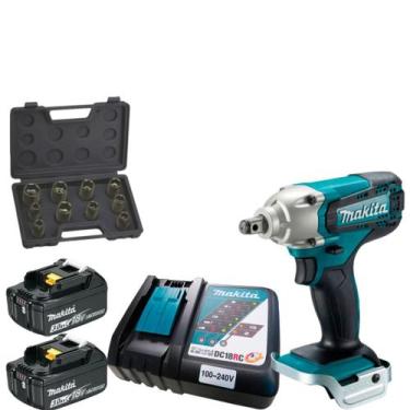 Imagem de Chave De Impacto 2bat 18v 3ah Dtw190 Makita Bivolt + Soquete