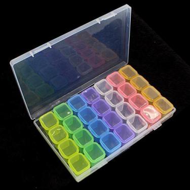 Imagem de Caixa organizadora 28 divisórias com 7x4 colorida - MIX DA JO