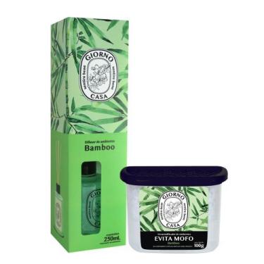 Imagem de Kit Giorno Casa Sentire Bene Bamboo Difusor e Desumidificador de Ambie