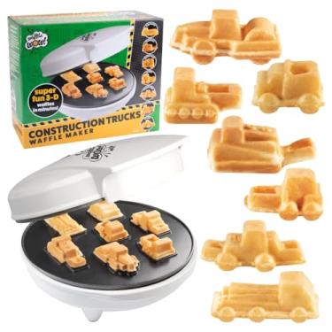 Imagem de Mini máquina de waffles de caminhões de construção - faça 7 panquecas diferentes em formato de veículo 3D com uma empilhadeira escavadora e muito mais - Panela elétrica antiaderente para bolo de carro