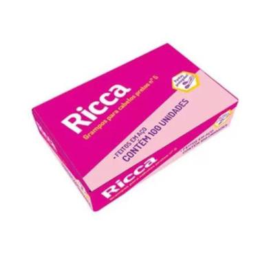 Imagem de Grampo Para Cabelo Preto N5 Ricca Caixa C/100un 3107