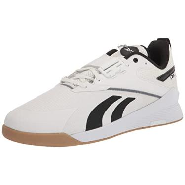 Imagem de Reebok Tênis masculino Lifter Pr Iii, Branco/Preto/Goma, 38