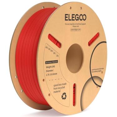 Imagem de ELEGOO Filamento PLA Plus 1,75mm Vermelho 1KG, Filamento PLA+ de Impressora 3D mais Resistente e mais Forte Precisão Dimensional Pro +/- 0,02 mm, Carretel de 1kg (2,2lbs)