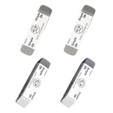 Imagem de Pacote com 4 borrachas de areia - borrachas foscas para canetas, canetas-tinteiro e tinta - Materiais escolares e de escritório especiais para correção - Lápis de cor e borracha de tinta