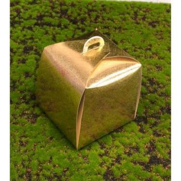 Imagem de Caixa Panetone Fechado Ouro 100g 10x10x10 com 10 un Assk Rizzo Confeit