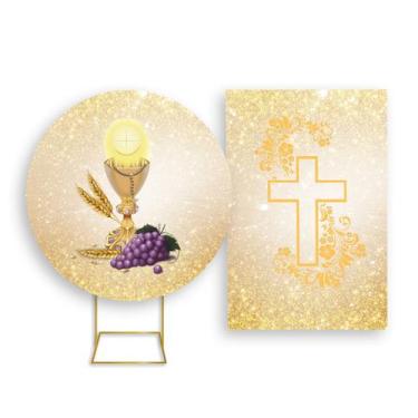 Imagem de Painel De Festa Redondo 1,50x1,50 + Painel Vertical 1,50x2,20 - Primei