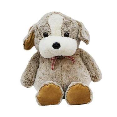 Imagem de Cachorro Marrom Com Laço 45cm - Pelúcia - Foffy