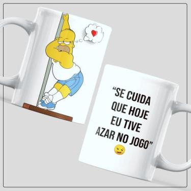 Imagem de Caneca de porcelana - Se cuida que hoje eu tive azar no jogo! - LIVE