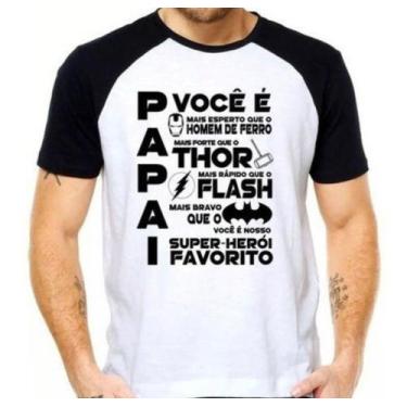 Imagem de Camisa Masculina Papai Herói - Feliz Dia Dos Pais - SEMPRENALUTA, Ragl
