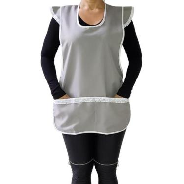 Imagem de Avental Bata com Manguinha - Armarinho Neves, Cinza