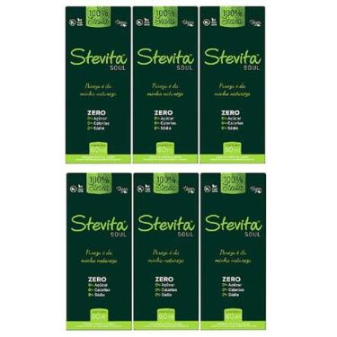 Imagem de Adoçante Líquido Stevita SOUL VEGAN STEVIA 60ml 6 Unidades - Steviafar