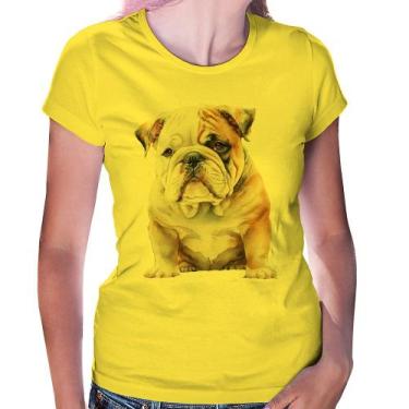 Imagem de Baby Look Bulldog-Inglês - Foca na Moda, Amarelo, G