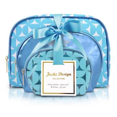Imagem de Kit de Necessaire com 3 pçs Glitz Jacki Design Azul