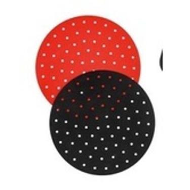 Imagem de Tapete Protetor Air Fryer Silicone Redondo Fritadeira 23cm - coisaria
